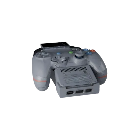 Mini Controller High Poly 3D model, close-up studio render, showing matte plastic, console proportions.