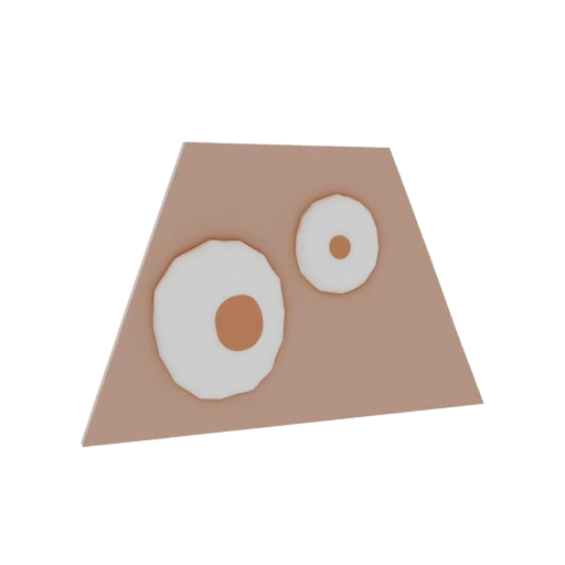 Cartoon Eyes on a Beige Surface