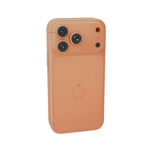 Orange iPhone 15 Pro Concept 3D Model