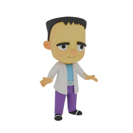 Mad Scientist Character 3D Model