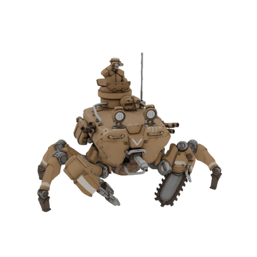Scout Crab Mech with Chainsaw Arm