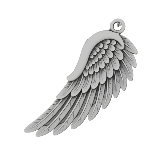 Angel Wing Pendant 3D Model