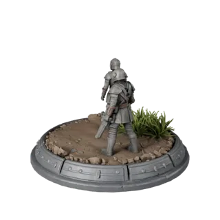 Industrial Scenic Base high poly 3D model preview showing rim shape, studio close-up view, height and ground texture
