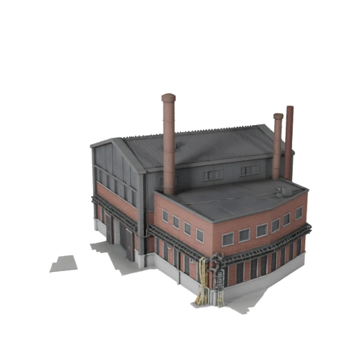 Stilisierte Wasseraufbereitungsanlage 3D-Modell - Game Asset