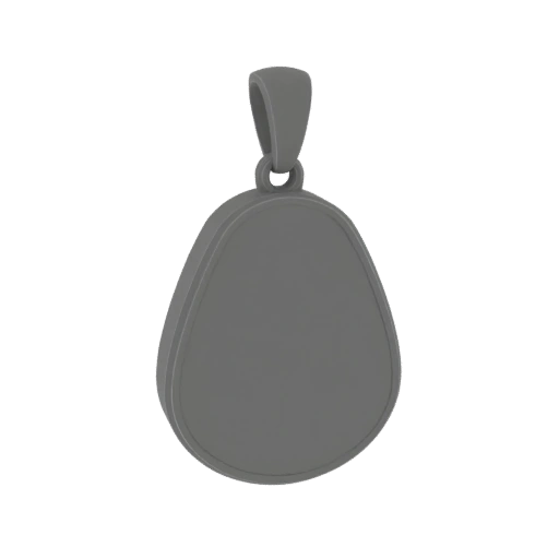 Minimal Charm scene ready 3D model, turntable hero render, showing pendant silhouette and surface contrast.