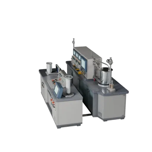 Research Reactor Core Stylized 3D model, stylized isometric render, showing clean metal, bench-top devices.