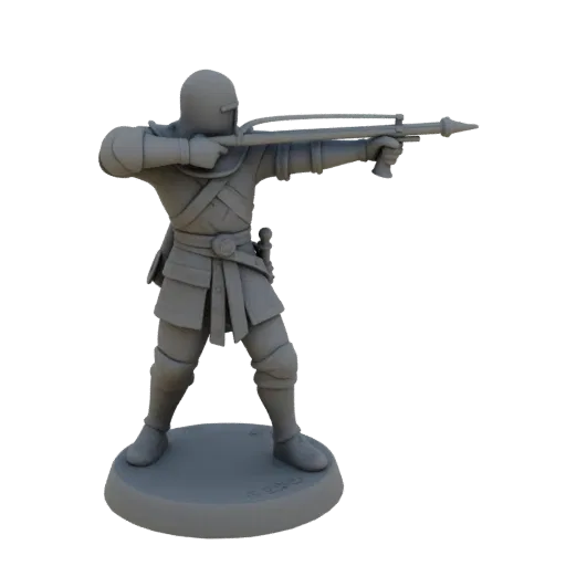 Medieval Fighter Miniature STL - Aiming