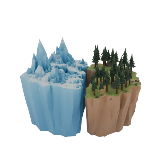 Dual Biome Floating Island Terrain