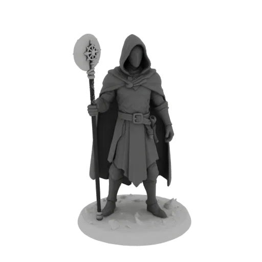 Dark Fantasy Dragonborn Cleric Miniature STL
