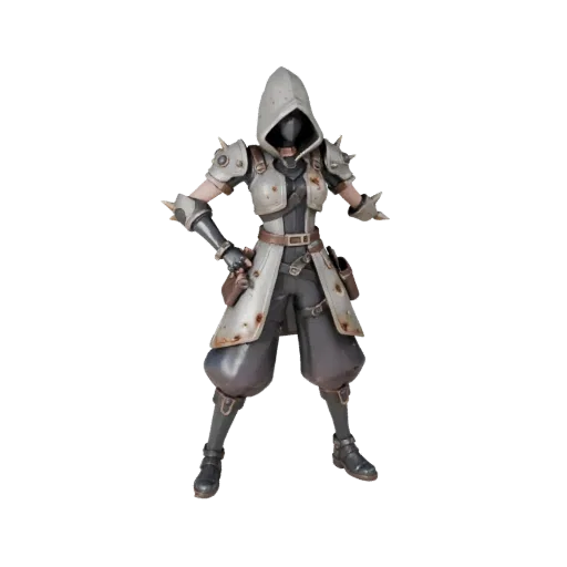 Anime Battle-Hardened Assassin Character Model - Rigged