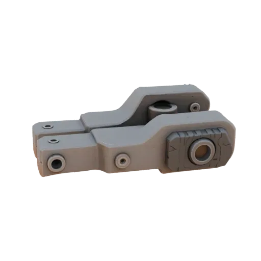 Heavy Duty Clamp Printable 3D model, isometric STL render, showing painted metal, clear grip zones.