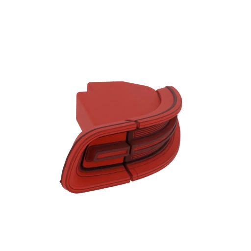 Red Automotive Tail Light 3D Model