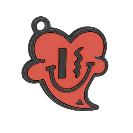 Broken Heart Smiley Charm 3D Model