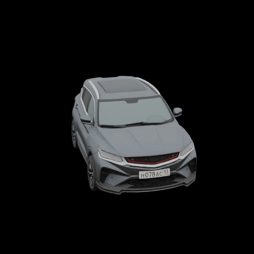 Gray Geely Coolray SUV 3D Model