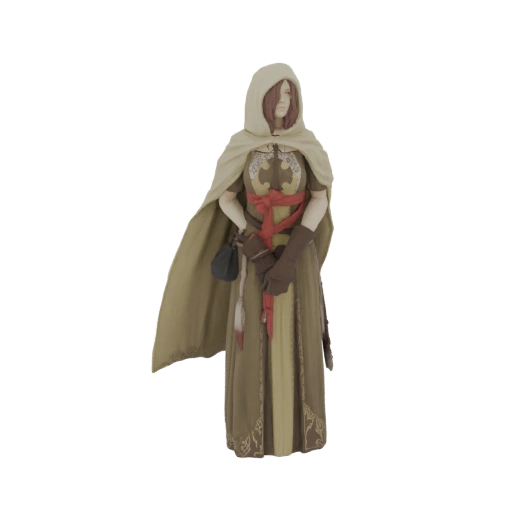 Mysterious Hooded Wanderer 3D Model