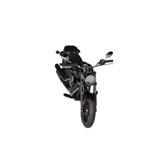 Cruiser Motorcycle 3D Model for Blender & Games - PBR