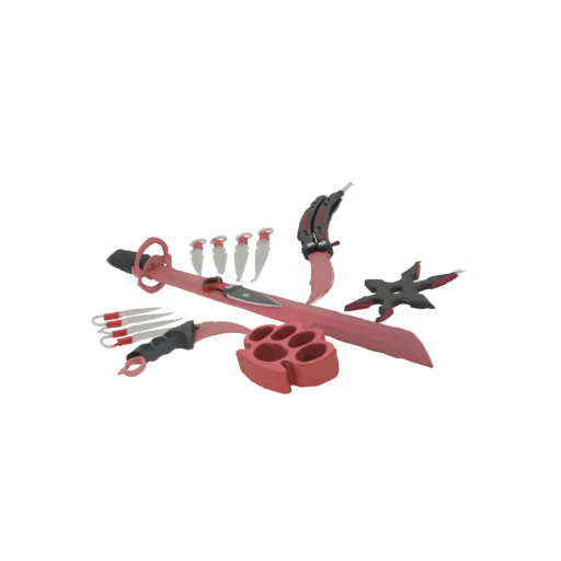 Red Tactical Weapon Collection 3D Model
