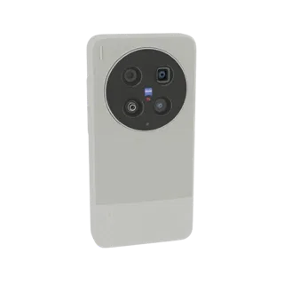 3D model of the Vivo X90 Pro smartphone, viewed from the back, highlighting its circular camera array and 'Vivo' logo.