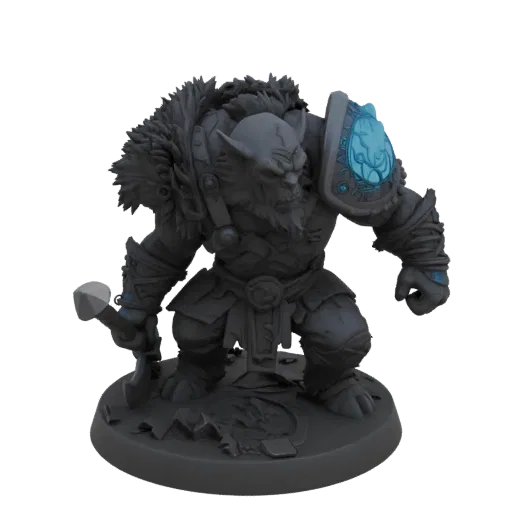 Medieval Goblin Barbarian Miniature STL