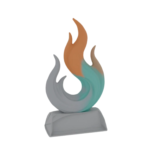 Abstract Flame Trophy