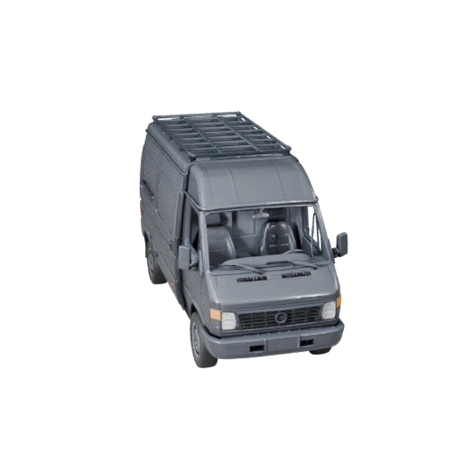 Modello 3D Furgone Utilitario Vintage per Blender e Giochi -