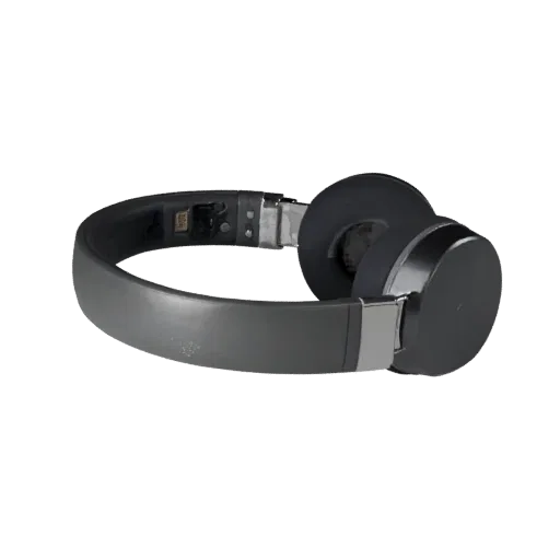 Studio Earbuds Product Viz 3D model, three-quarter studio product render, showing soft ear pads, wearable scale.