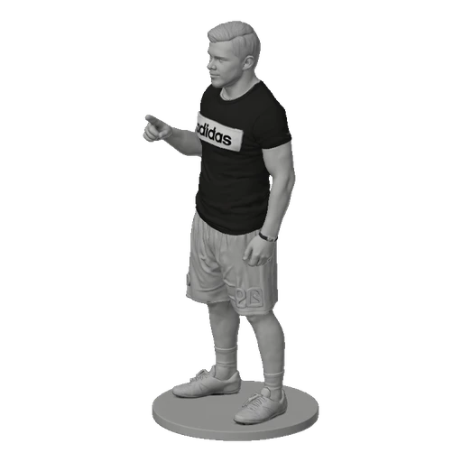 Young Man in Adidas T-Shirt and Shorts 3D Model