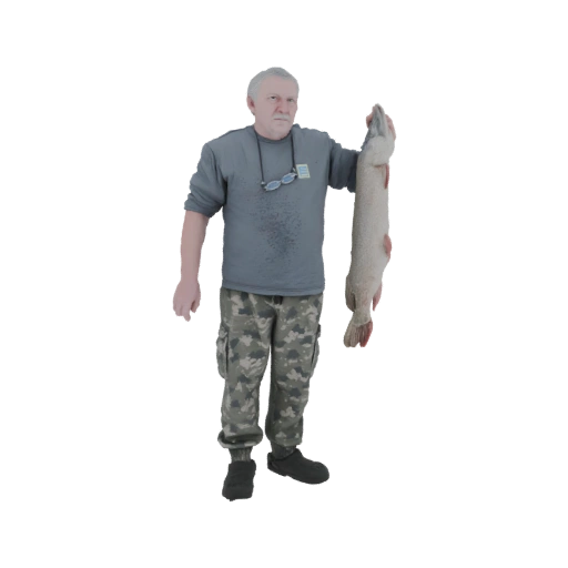 Fisherman with Pike