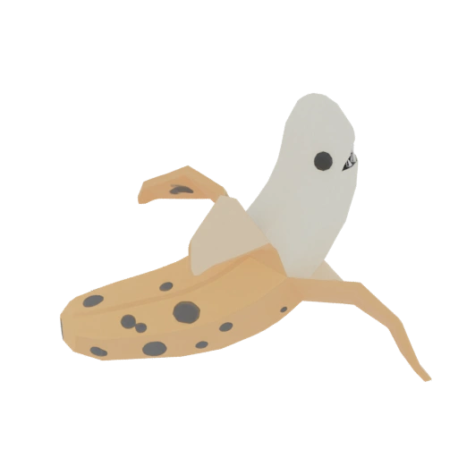 Cute Banana Character 3D Model