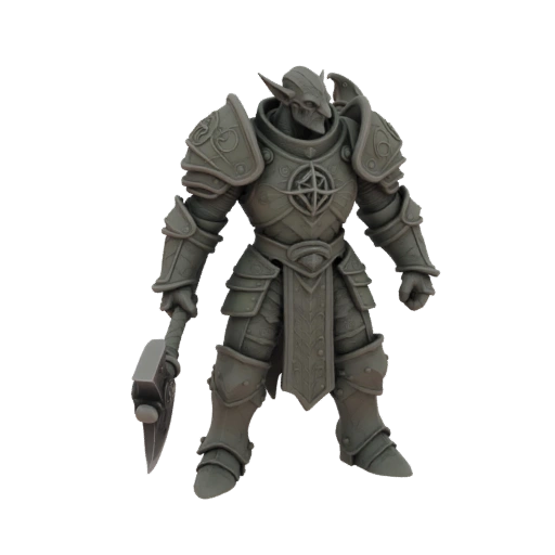 Miniatura STL de Feiticeiro Tiefling de Fantasia Sombria
