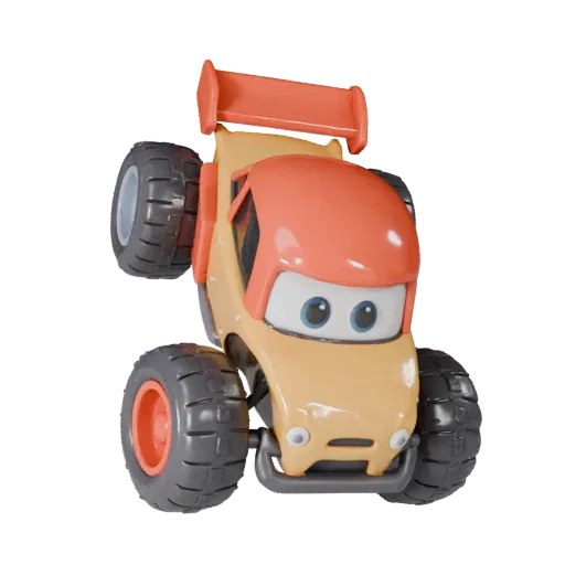 Modèle 3D de Voiture de Drift Dessin Animé pour Jeux Stylisés Asset PBR