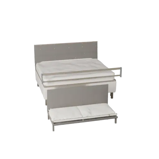 Platform Queen Bed modular kit 3D model, close-up hero shot, showing bed form, surface, and scale cues.