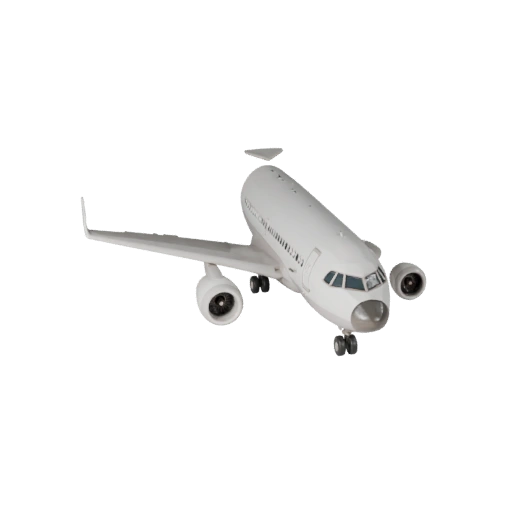 Aereo di linea commerciale 3D Model per Blender & Giochi -