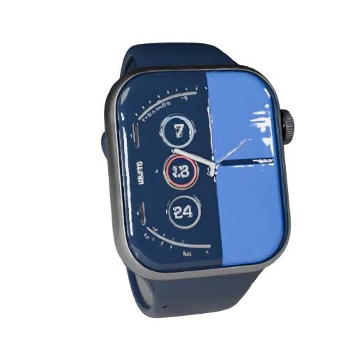 Luxury Smartwatch Product Viz 3D model, three-quarter studio product render, showing silicone, wearable fit.