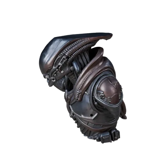 Heroic Alien Trooper high poly 3D model preview showing silhouette, studio close-up view, pose and resin detail