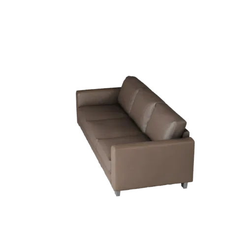 Sectional Sofa GLB 3D model, three-quarter AR viewer render, showing product viz woven fabric.