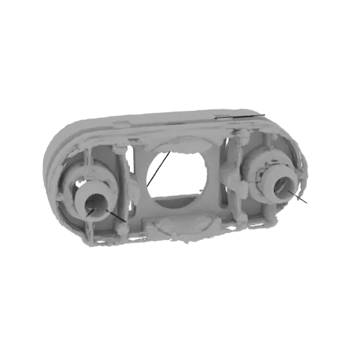 3D model of a complex industrial gearbox assembly with visible gears and mechanical components.