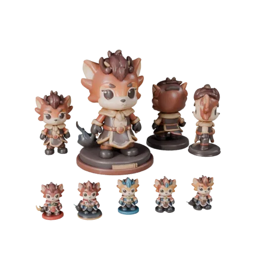 Adventure Animal Figurine product render 3D model preview showing pose, three-quarter view