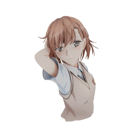 Misaka Mikoto Anime Character 3D Model