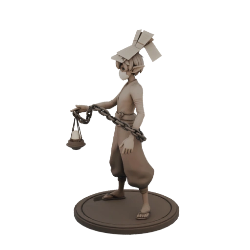 Elf with Lantern and Chain