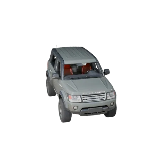 Modelo 3D de SUV Todoterreno, vista de estudio a tres cuartos, activo de vehículo listo para animación con altura de conducci