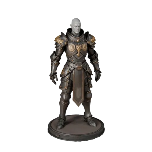 Realistic Armored Mage Character Model - Rigged