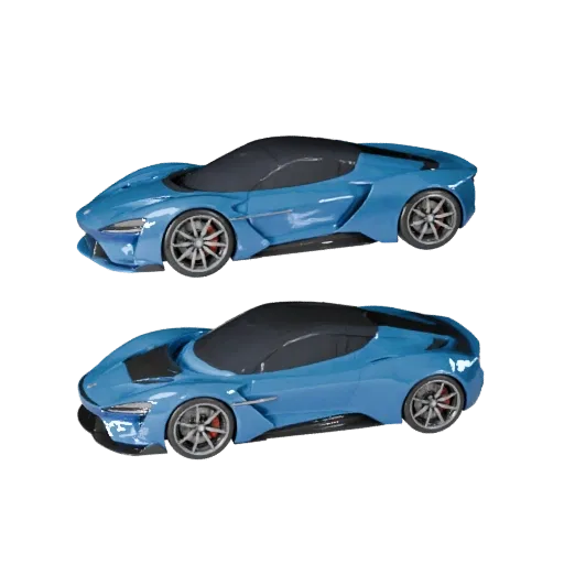 Hypercar 3D Model for Unreal Engine - Game Ready Asset
