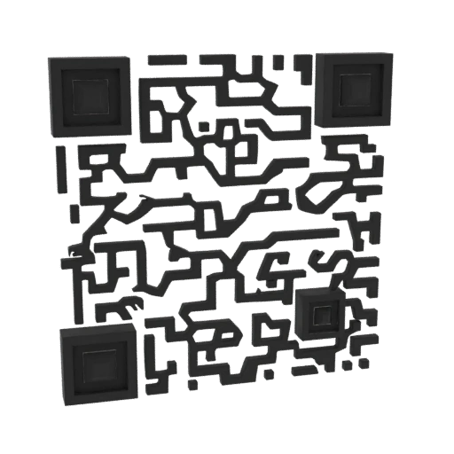 Dark QR Code 3D Model