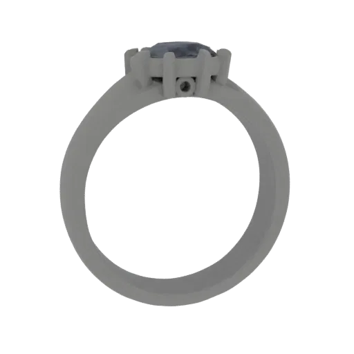 Signet Wedding Band render detail 3D model, studio profile shot, highlighting ring form and finish detail.