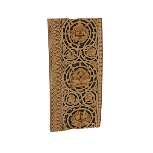 Ornate Floral Carved Panel