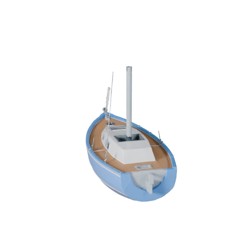 Modello 3D Barca a Vela Low Poly per Unity & Unreal Asset PBR
