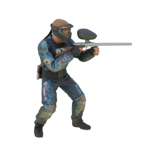 Paintball Player 3D Model