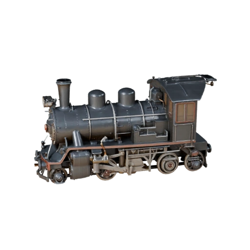 Treno a Vapore Vintage 3D Model - Asset High Poly PBR per