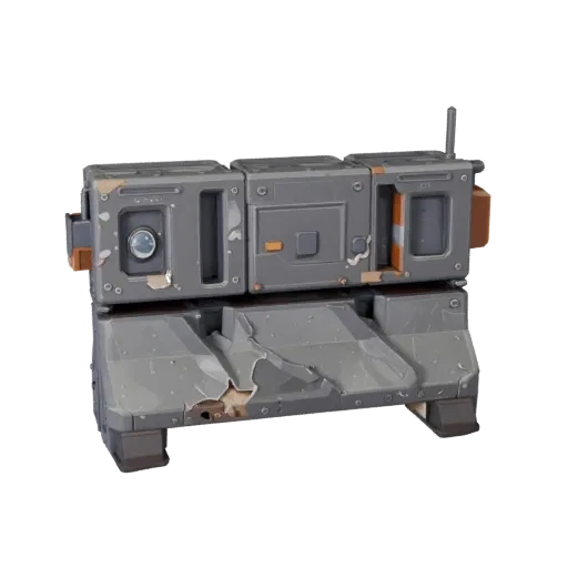 Heavy Duty Traffic Barrier Stylized 3D model, stylized isometric render, showing concrete, site-ready silhouettes.